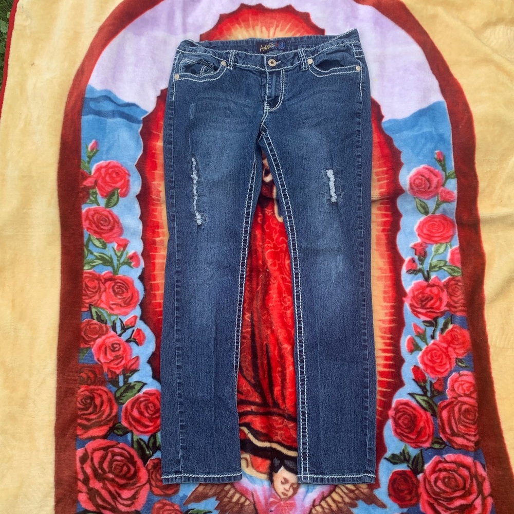 Distressed Angel Jeans